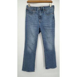 Madewell Cali Demi-Boot Jeans Womens 28 Blue Denim Cropped Stretch Preppy
